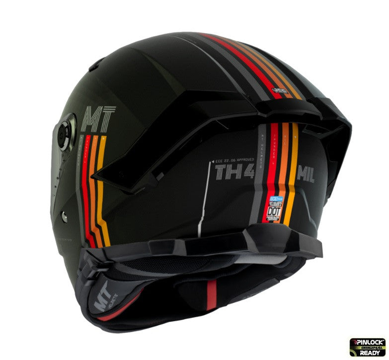 Casca integrala MT Thunder 4 SV MIL A11 negru mat (ochelari soare integrati) - tip viziera MT-V-28B