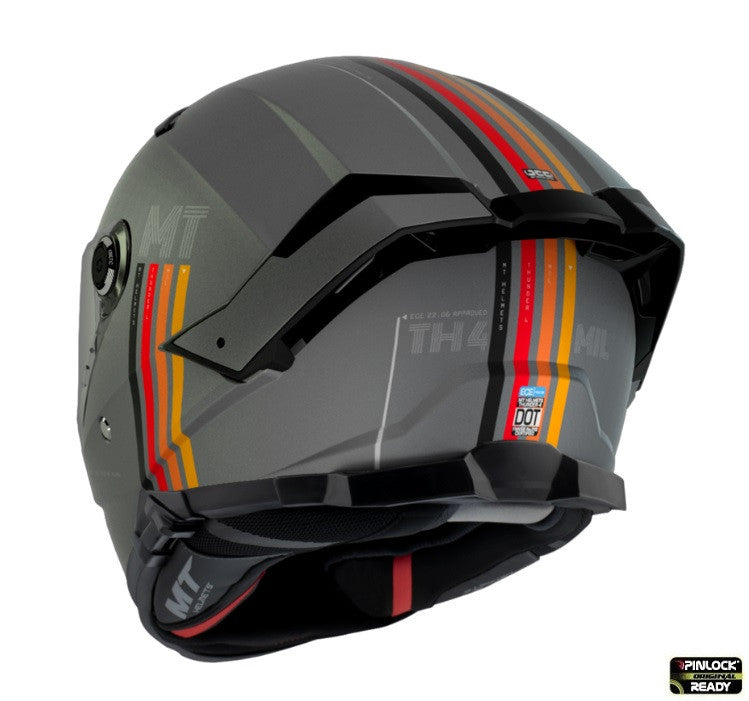 Casca integrala MT Thunder 4 SV MIL C2 gri mat (ochelari soare integrati) - tip viziera MT-V-28B