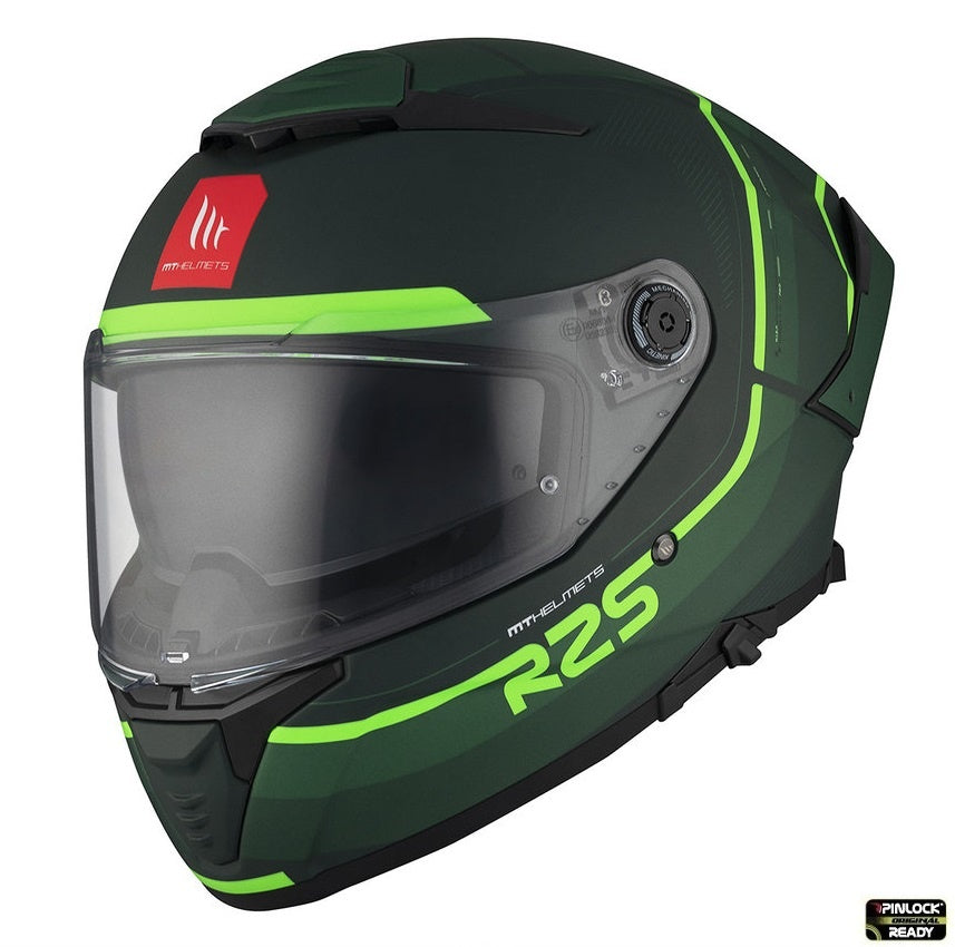 Casca integrala MT Thunder 4 SV R25 C6 Verde Mat (ochelari soare integrati)