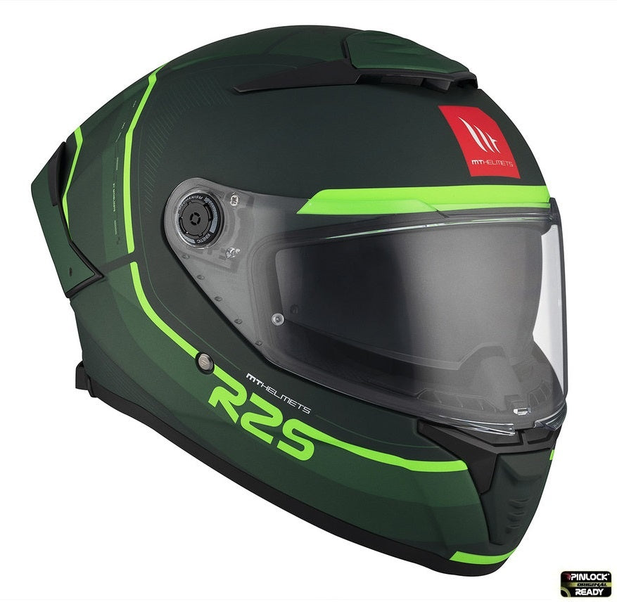 Casca integrala MT Thunder 4 SV R25 C6 Verde Mat (ochelari soare integrati)