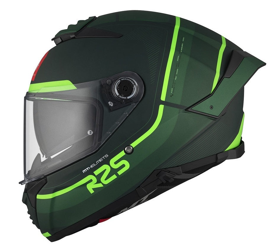 Casca integrala MT Thunder 4 SV R25 C6 Verde Mat (ochelari soare integrati)