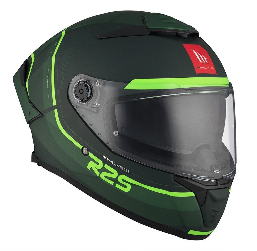 Casca integrala MT Thunder 4 SV R25 C6 Verde Mat (ochelari soare integrati)
