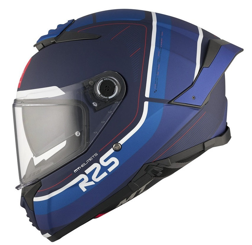 Casca integrala MT Thunder 4 SV R25 C7 albastru mat (ochelari soare integrati)