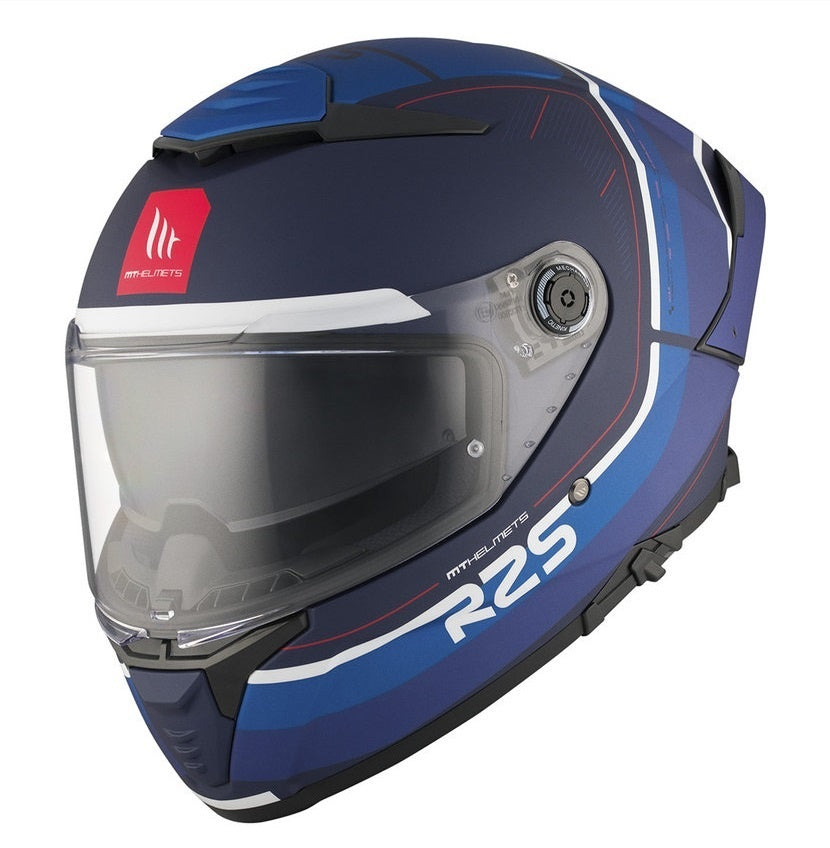 Casca integrala MT Thunder 4 SV R25 C7 albastru mat (ochelari soare integrati)