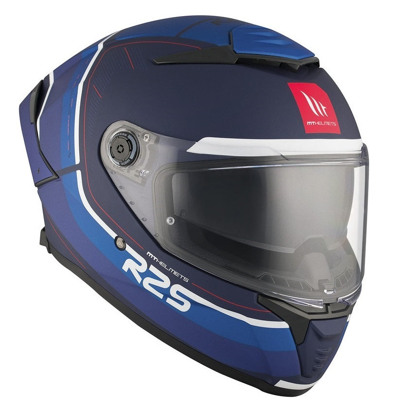 Casca integrala MT Thunder 4 SV R25 C7 albastru mat (ochelari soare integrati)