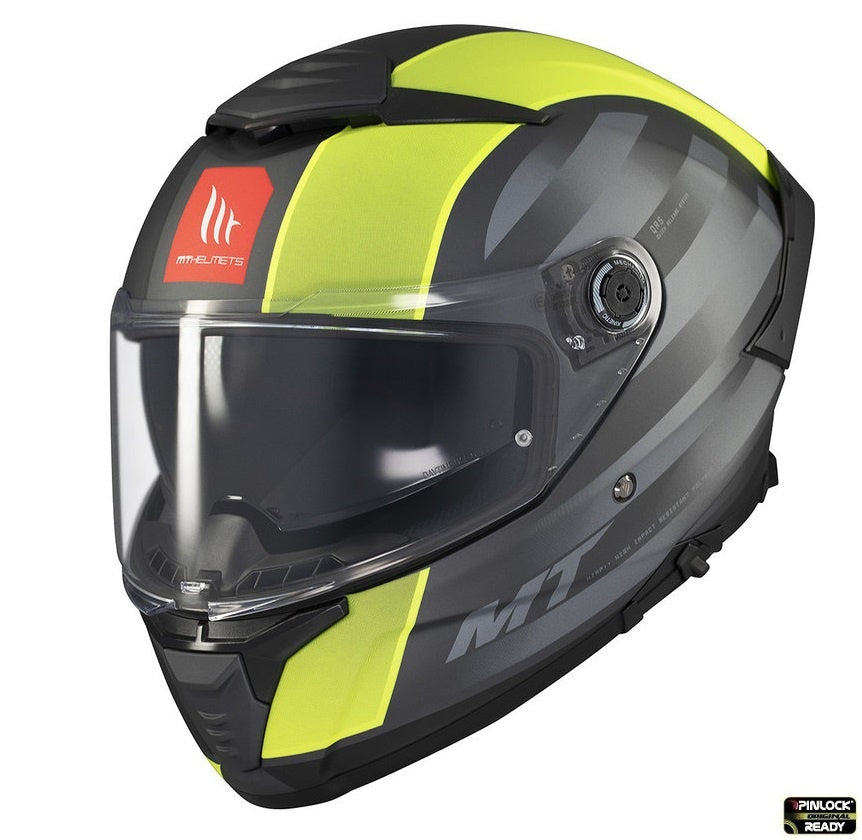 Casca integrala MT Thunder 4 SV Treads D3 galben fluor mat (ochelari soare integrati)