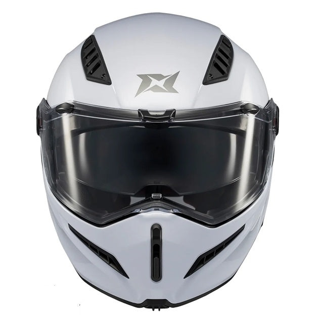 Casca modulabila Axxis GhostFighter SV A0 alb lucios (ochelari soare integrati) – tip viziera: MT-V-36
