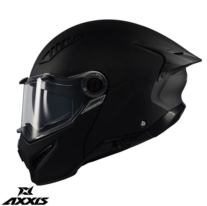 Casca modulabila (flip-up) Axxis GhostFighter SV A1 negru mat (ochelari soare integrati) – tip viziera: MT-V-36