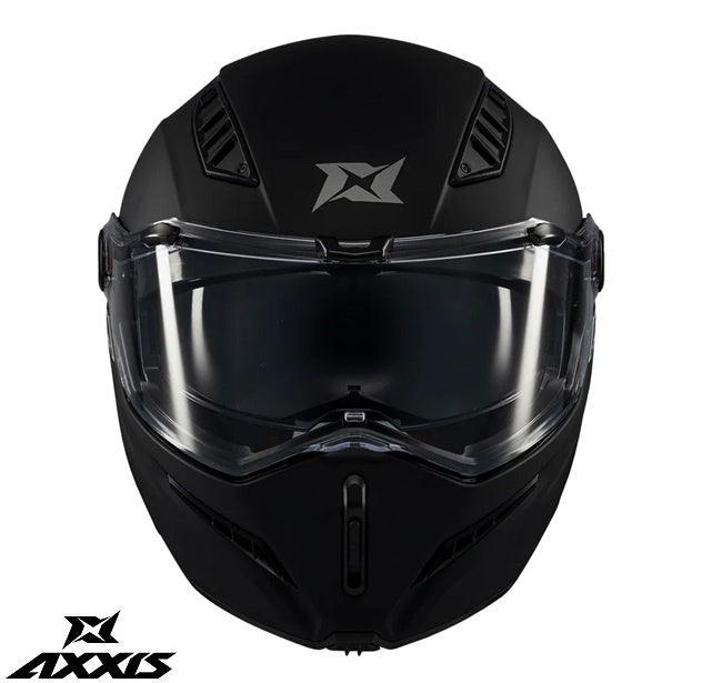 Casca modulabila (flip-up) Axxis GhostFighter SV A1 negru mat (ochelari soare integrati) – tip viziera: MT-V-36