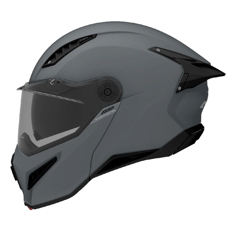 Casca modulabila (flip-up) Axxis GhostFighter SV A12 titanium mat (ochelari soare integrati) – tip viziera: MT-V-36