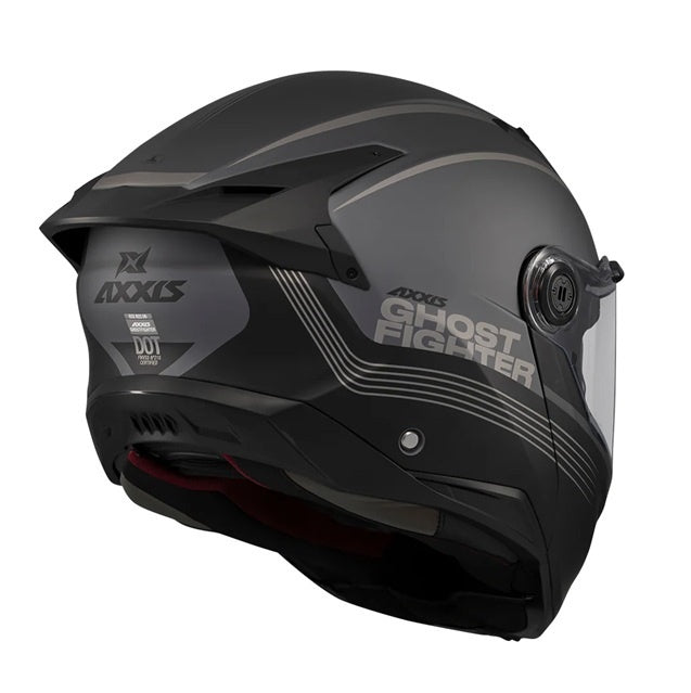 Casca modulabila (flip-up) Axxis GhostFighter SV Bitone C12 gri mat (ochelari soare integrati) – tip viziera: MT-V-36