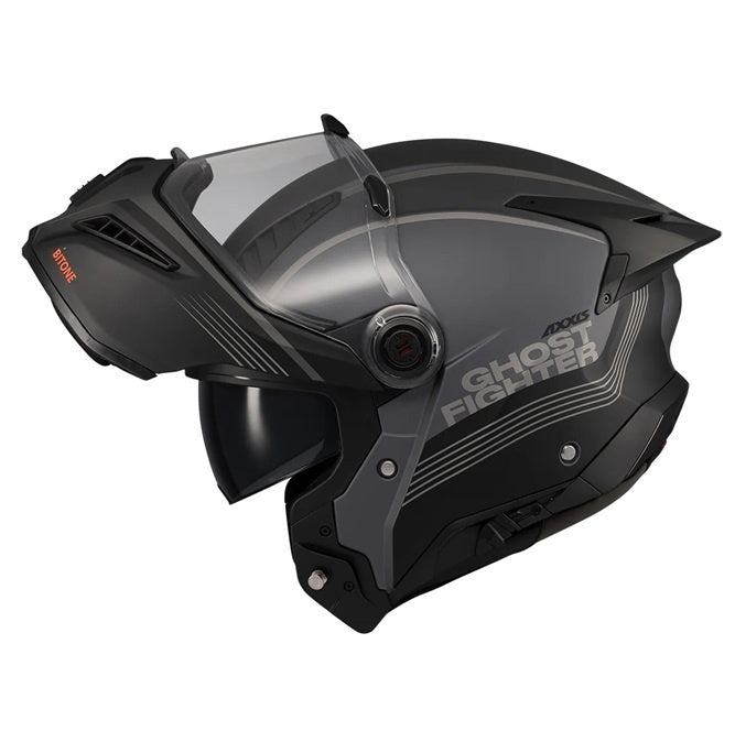 Casca modulabila (flip-up) Axxis GhostFighter SV Bitone C12 gri mat (ochelari soare integrati) – tip viziera: MT-V-36