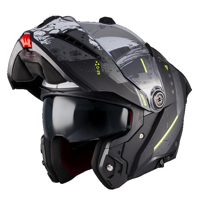 Casca modulabila (flip-up) Axxis GhostFighter SV D29 B2 gri mat (ochelari soare integrati) Pinlock Ready – tip viziera: MT-V-36