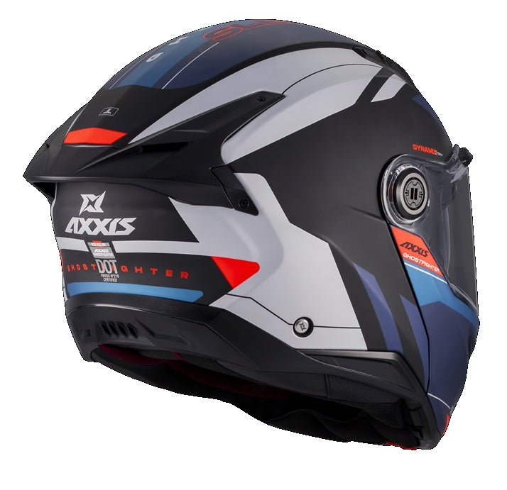 Casca modulabila (flip-up) Axxis GhostFighter SV Sleek B7 albastru mat (ochelari soare integrati) Pinlock Ready – tip viziera: MT-V-36