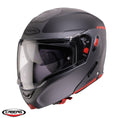 Casca modulabila (flip-up) Caberg Horus X Ray L6 negru/gri/rosu fluor mat Pinlock ready - lentila Pinlock inclusa