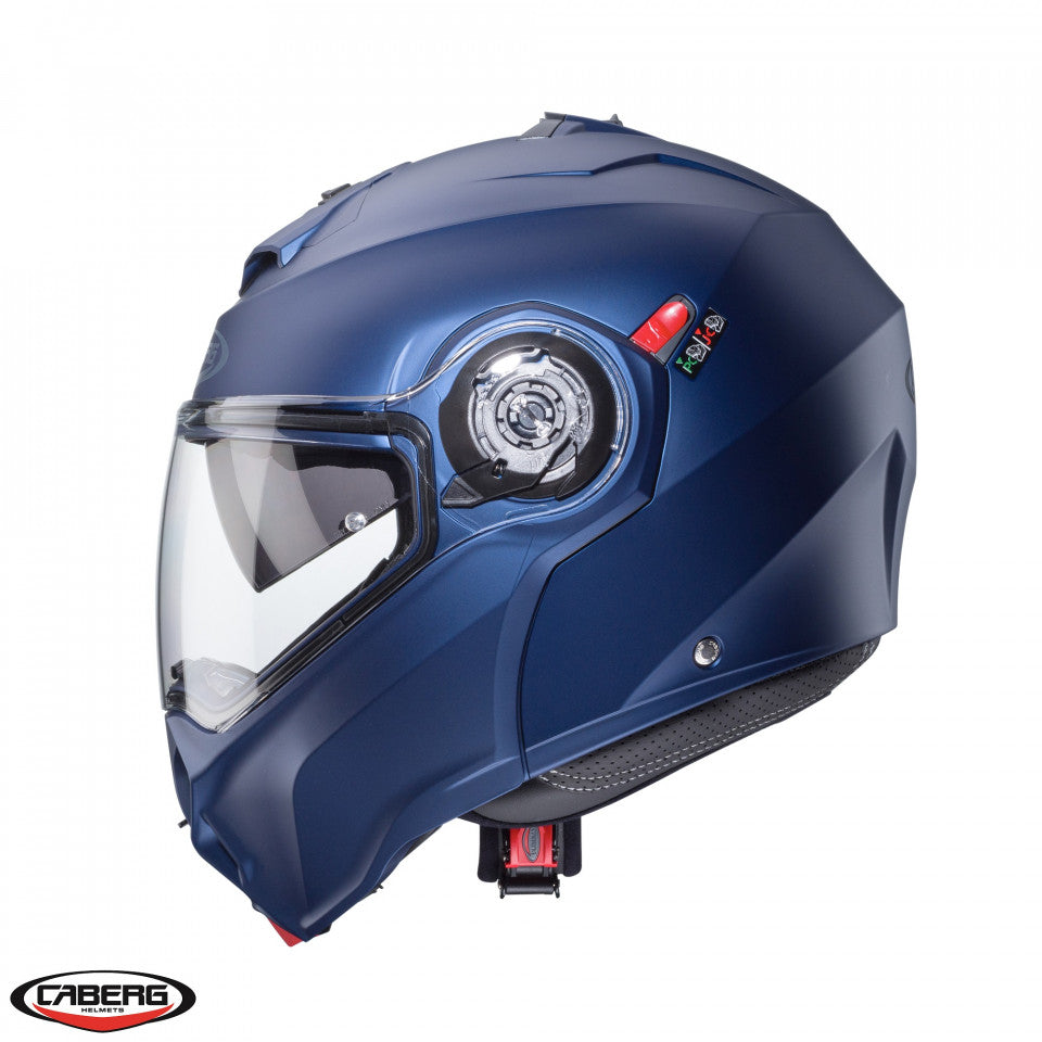 Casca modulabila (flip-up) Caberg model Duke Evo SV albastru mat Yama Pinlock ready - lentila Pinlock inclusa