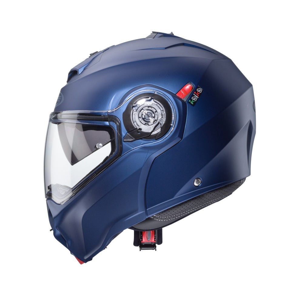 Casca modulabila (flip-up) Caberg model Duke Evo SV albastru mat Yama Pinlock ready - lentila Pinlock inclusa