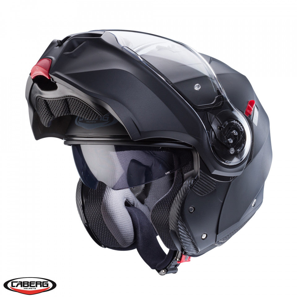 Casca modulabila (flip-up) Caberg model Duke Evo SV negru mat Pinlock ready - lentila Pinlock inclusa