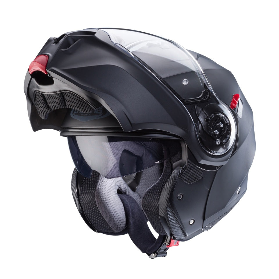 Casca modulabila (flip-up) Caberg model Duke Evo SV negru mat Pinlock ready - lentila Pinlock inclusa
