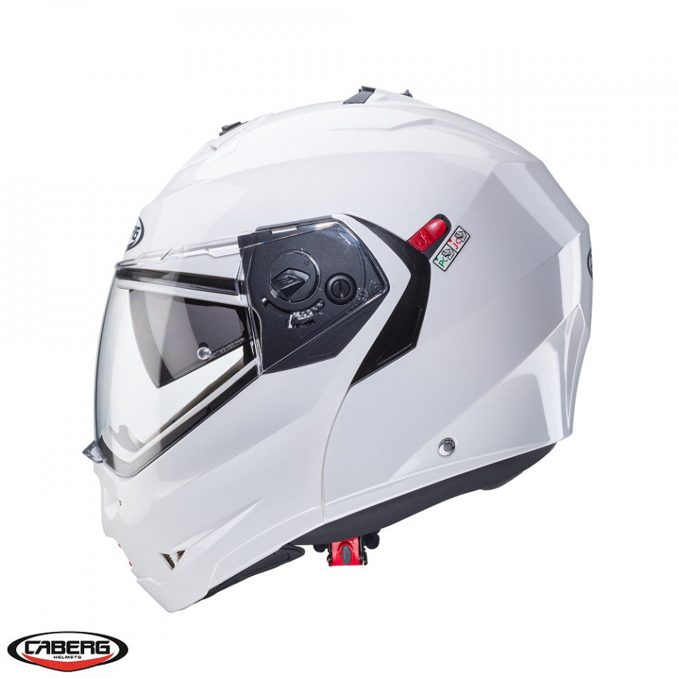 Casca modulabila (flip-up) Caberg model Duke X SV alb metalic lucios Pinlock ready - lentila Pinlock inclusa