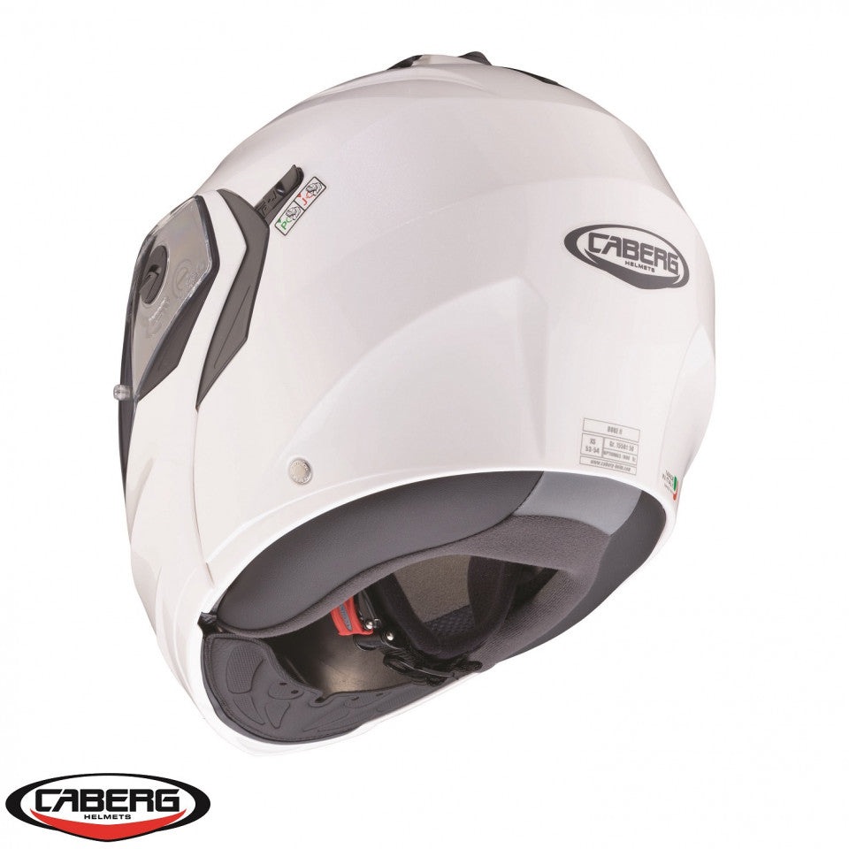 Casca modulabila (flip-up) Caberg model Duke X SV alb metalic lucios Pinlock ready - lentila Pinlock inclusa