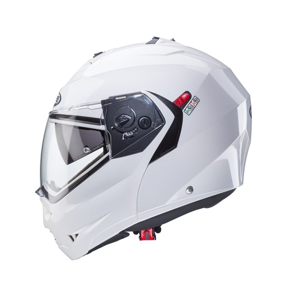 Casca modulabila (flip-up) Caberg model Duke X SV alb metalic lucios Pinlock ready - lentila Pinlock inclusa