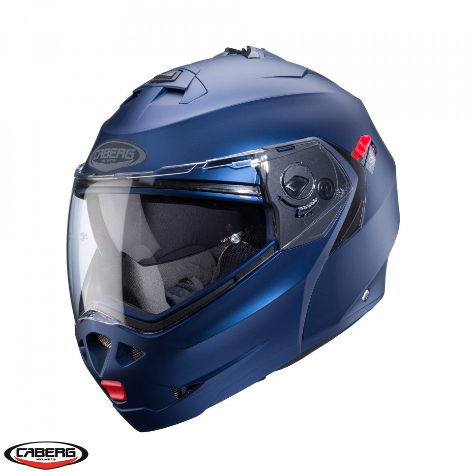 Casca modulabila (flip-up) Caberg model Duke X SV albastru mat Yama Pinlock ready - lentila Pinlock inclusa