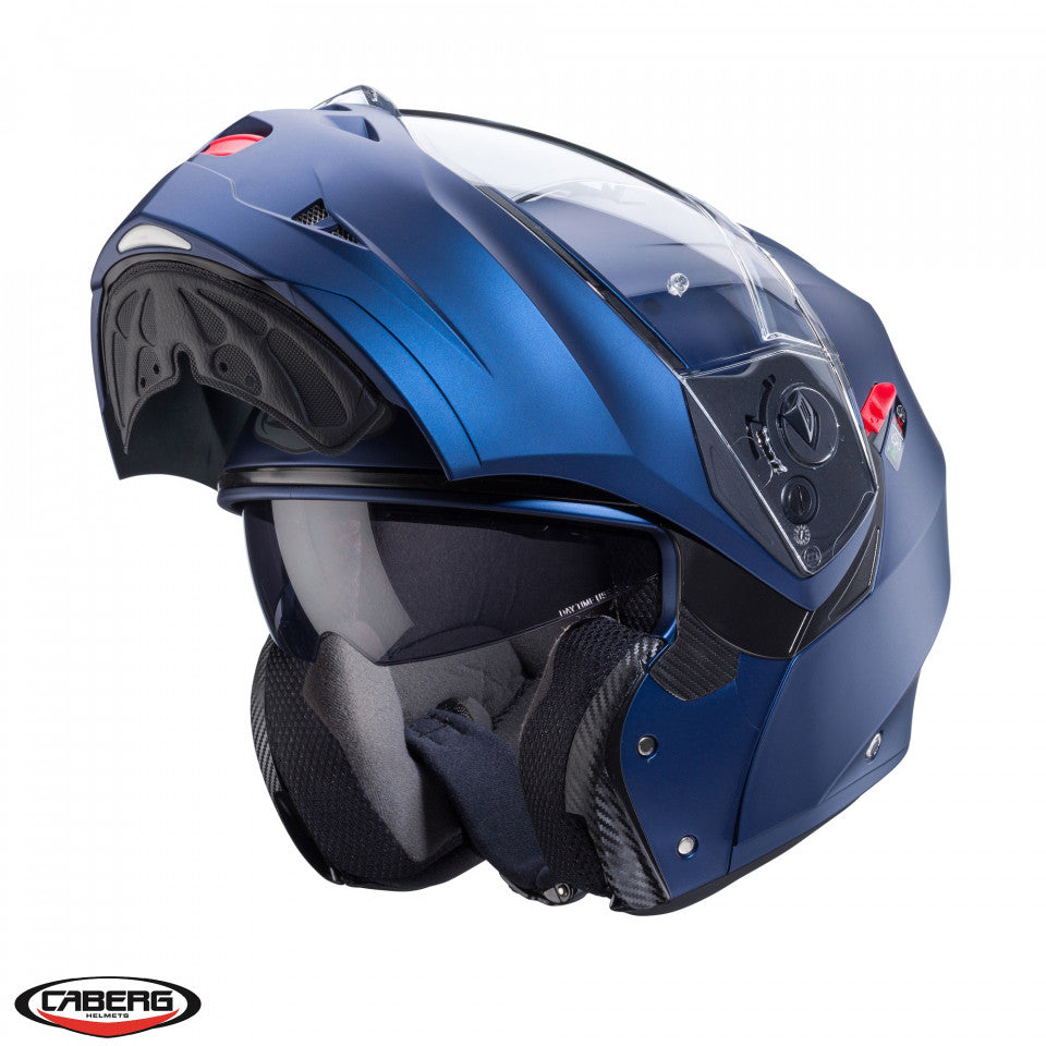 Casca modulabila (flip-up) Caberg model Duke X SV albastru mat Yama Pinlock ready - lentila Pinlock inclusa