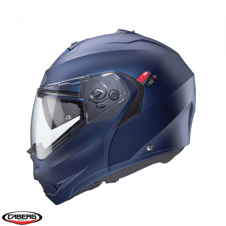 Casca modulabila (flip-up) Caberg model Duke X SV albastru mat Yama Pinlock ready - lentila Pinlock inclusa