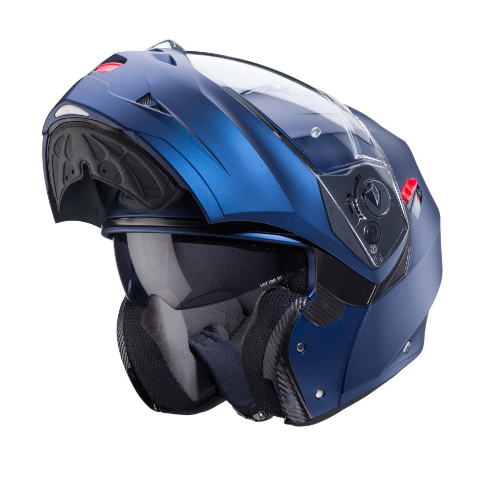 Casca modulabila (flip-up) Caberg model Duke X SV albastru mat Yama Pinlock ready - lentila Pinlock inclusa