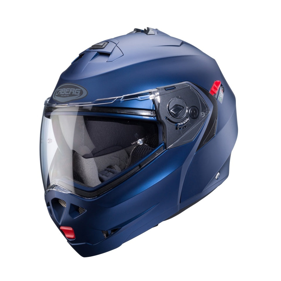 Casca modulabila (flip-up) Caberg model Duke X SV albastru mat Yama Pinlock ready - lentila Pinlock inclusa