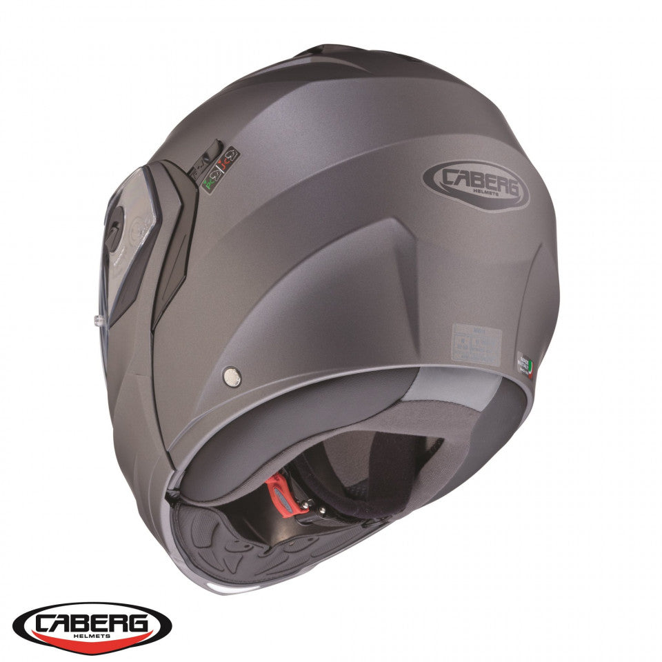 Casca modulabila (flip-up) Caberg model Duke X SV gun metal (titanium) mat Pinlock ready - lentila Pinlock inclusa