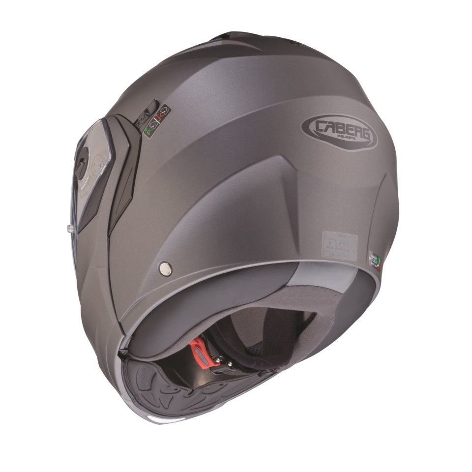 Casca modulabila (flip-up) Caberg model Duke X SV gun metal (titanium) mat Pinlock ready - lentila Pinlock inclusa