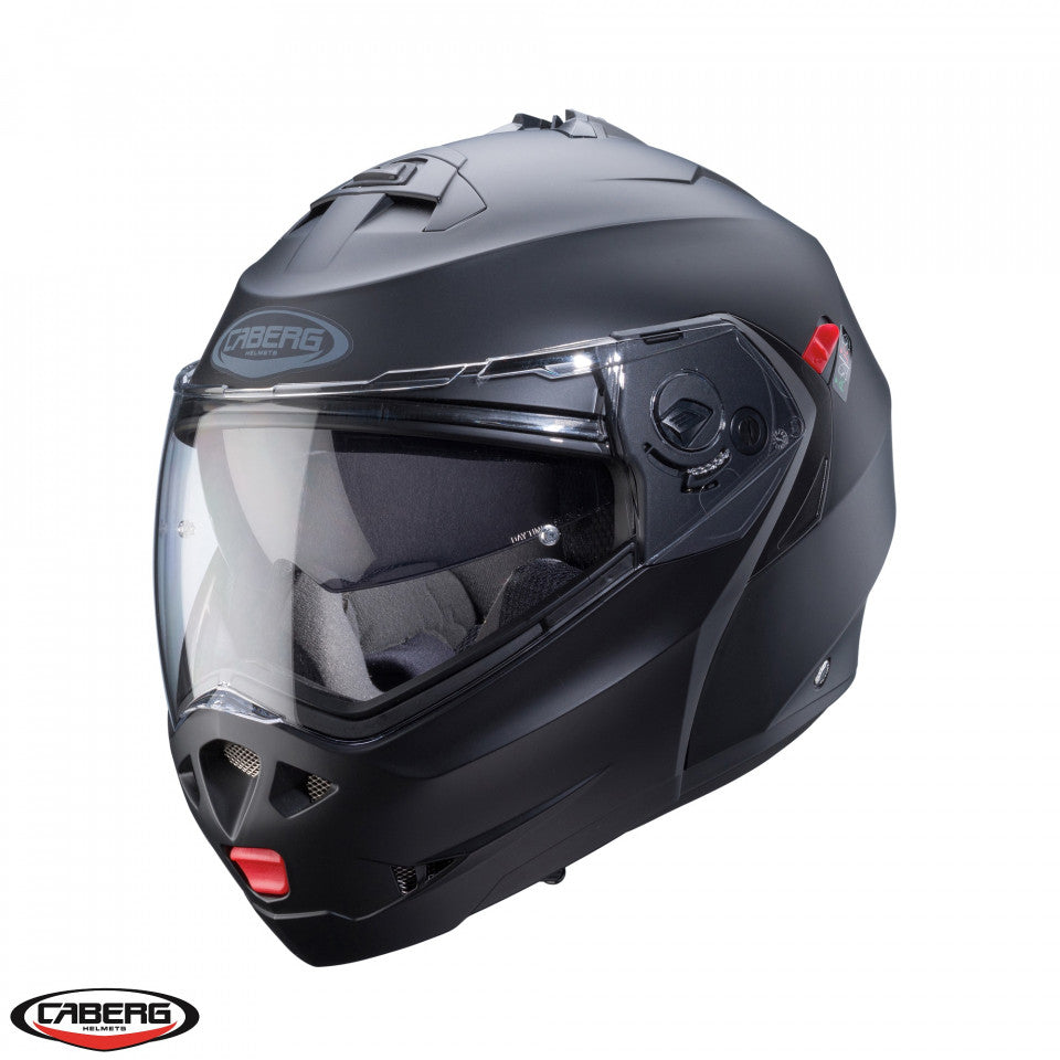 Casca modulabila (flip-up) Caberg model Duke X SV negru mat Pinlock ready - lentila Pinlock inclusa