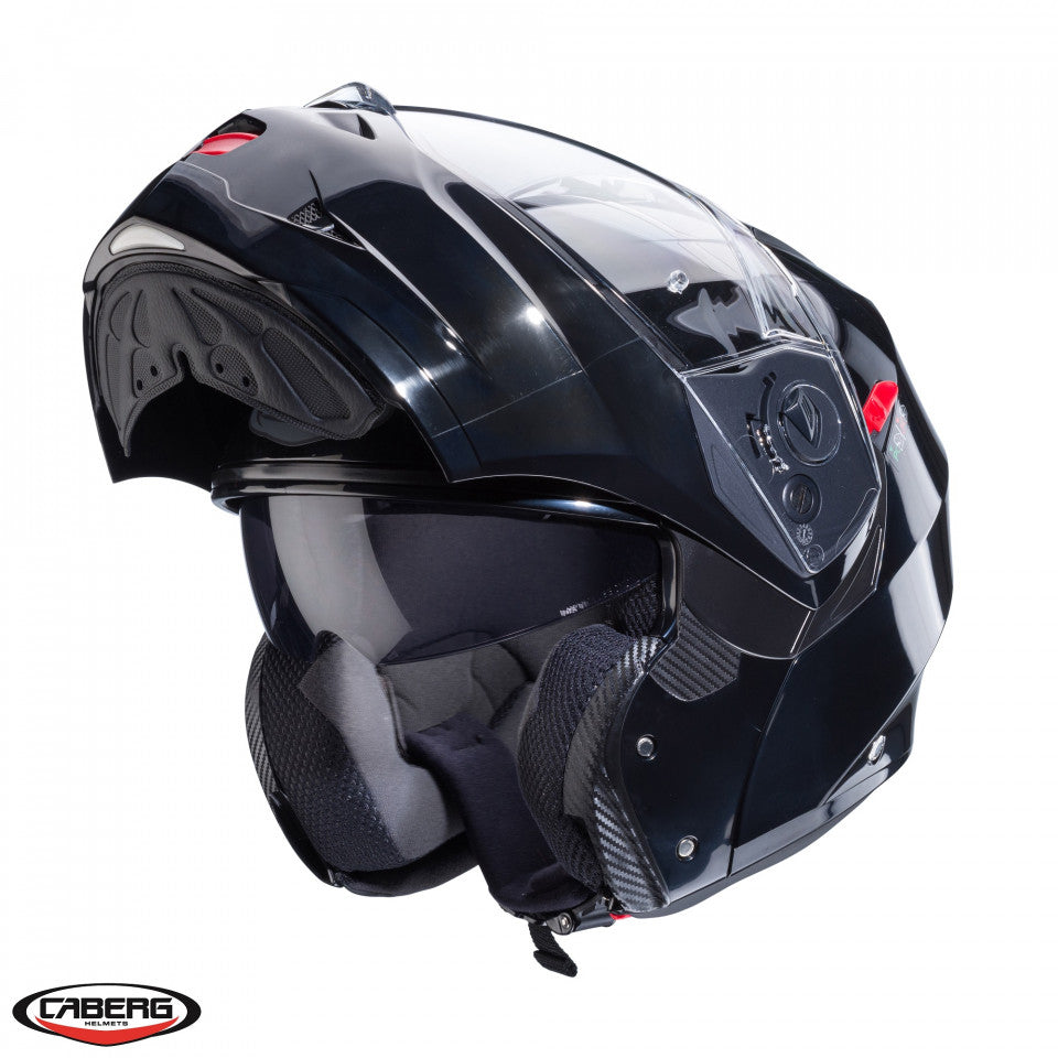 Casca modulabila (flip-up) Caberg model Duke X SV Smart black (negru lucios) Pinlock ready - lentila Pinlock NU este inclusa
