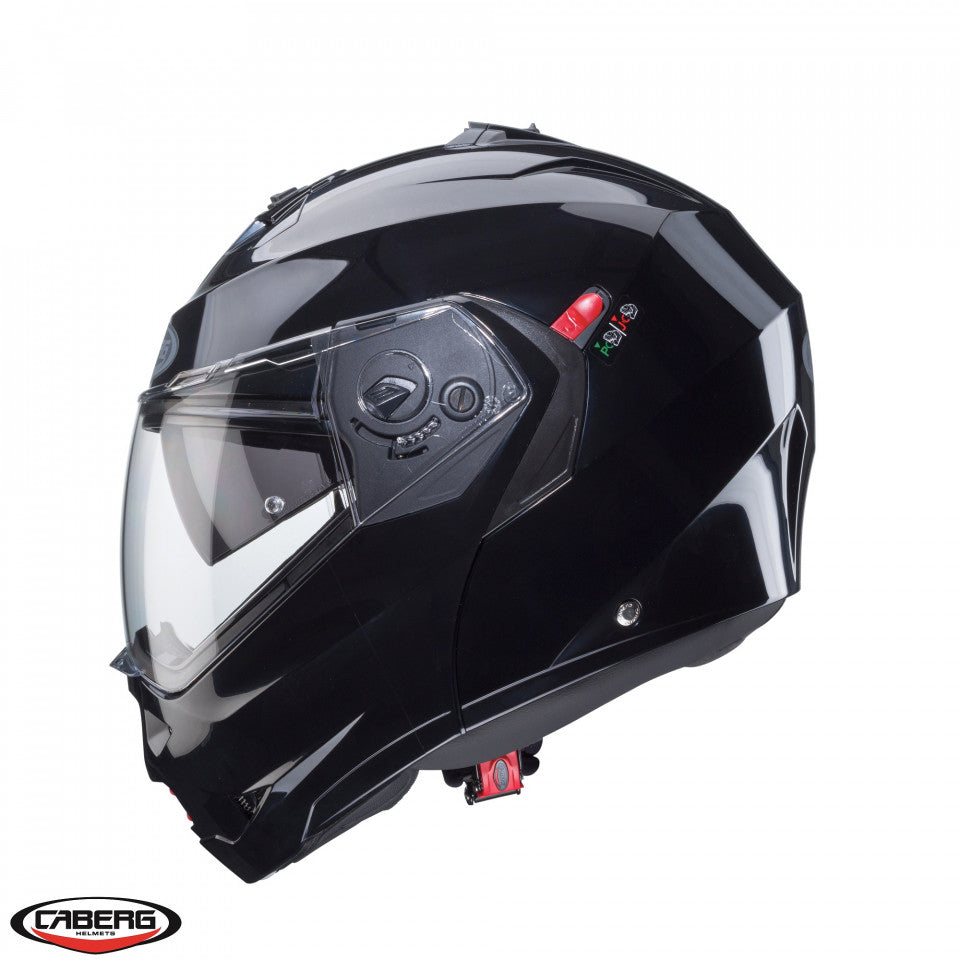 Casca modulabila (flip-up) Caberg model Duke X SV Smart black (negru lucios) Pinlock ready - lentila Pinlock NU este inclusa