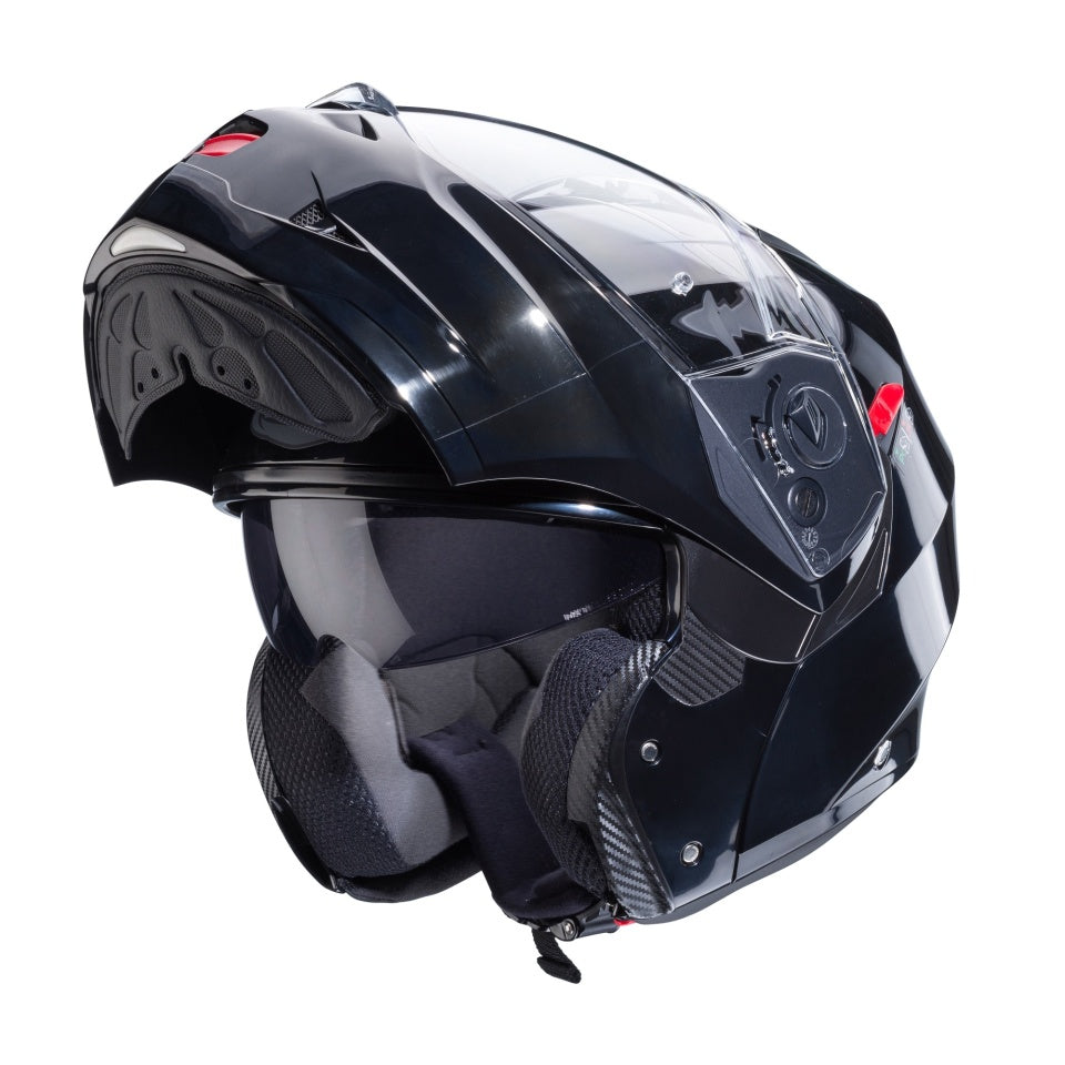 Casca modulabila (flip-up) Caberg model Duke X SV Smart black (negru lucios) Pinlock ready - lentila Pinlock NU este inclusa