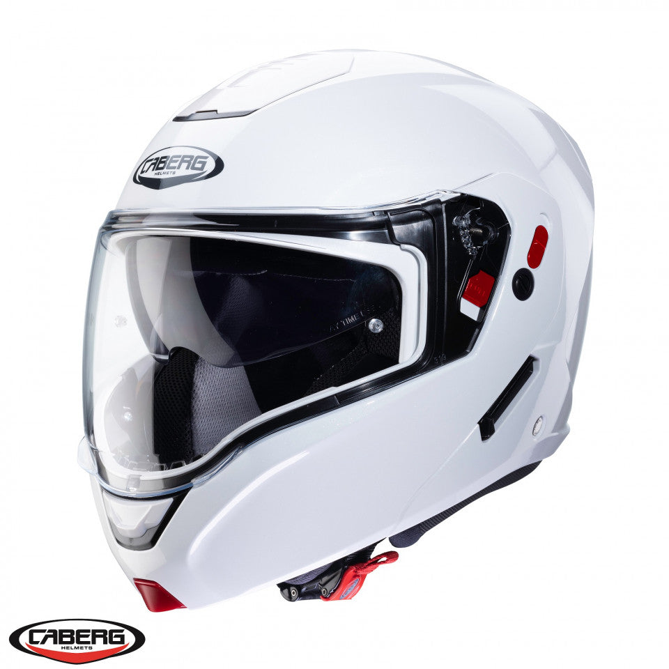 Casca modulabila (flip-up) Caberg model Horus X alb metalic lucios Pinlock ready - lentila Pinlock inclusa
