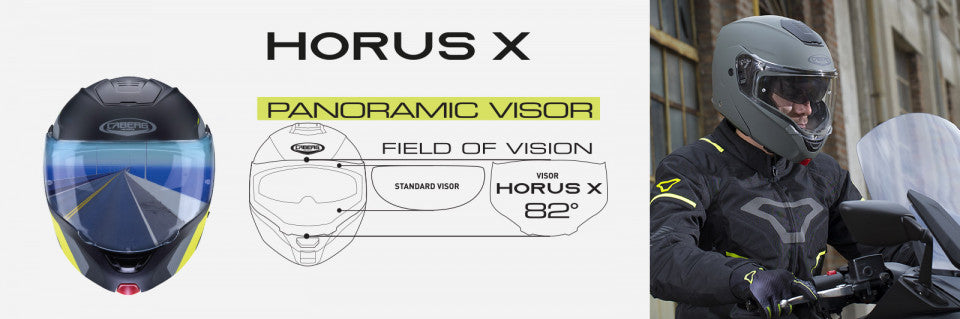 Casca modulabila (flip-up) Caberg model Horus X alb metalic lucios Pinlock ready - lentila Pinlock inclusa
