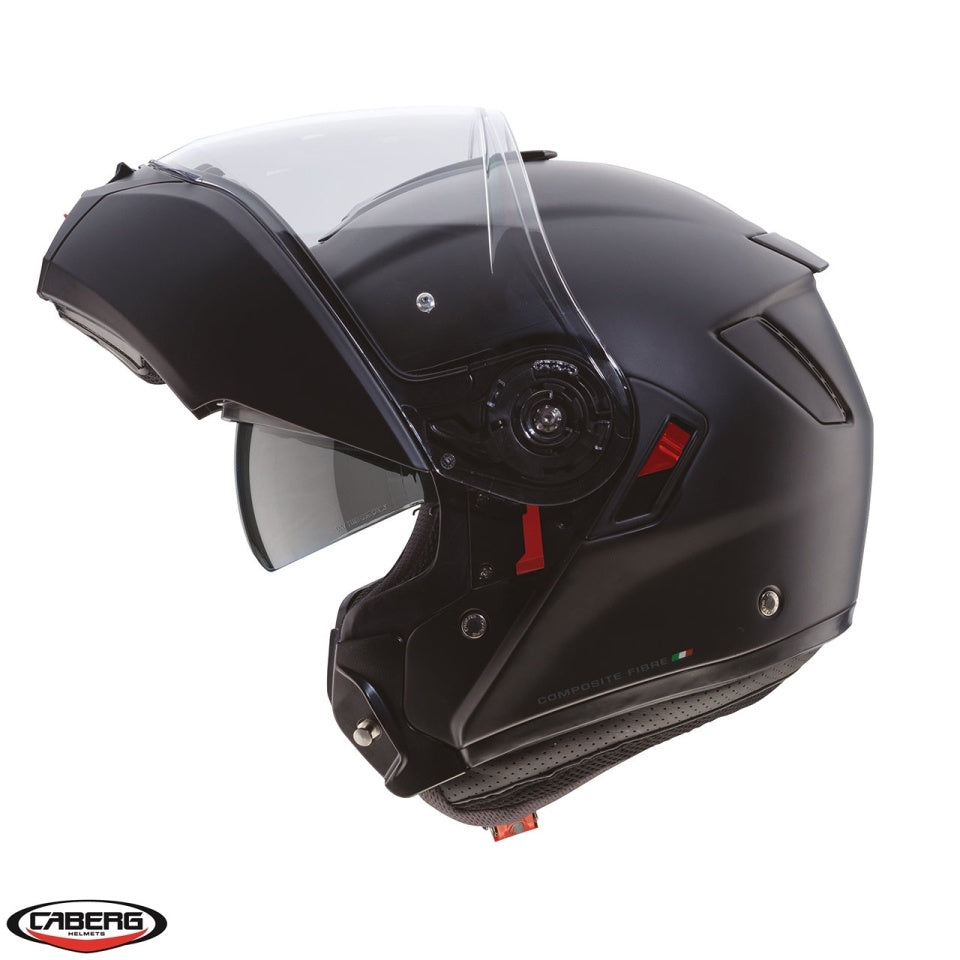 Casca modulabila (flip-up) Caberg model Levo X 17 negru mat Pinlock ready - lentila Pinlock inclusa (fibra de sticla)