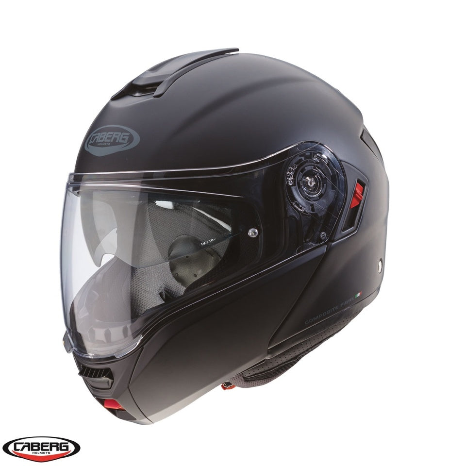 Casca modulabila (flip-up) Caberg model Levo X 17 negru mat Pinlock ready - lentila Pinlock inclusa (fibra de sticla)