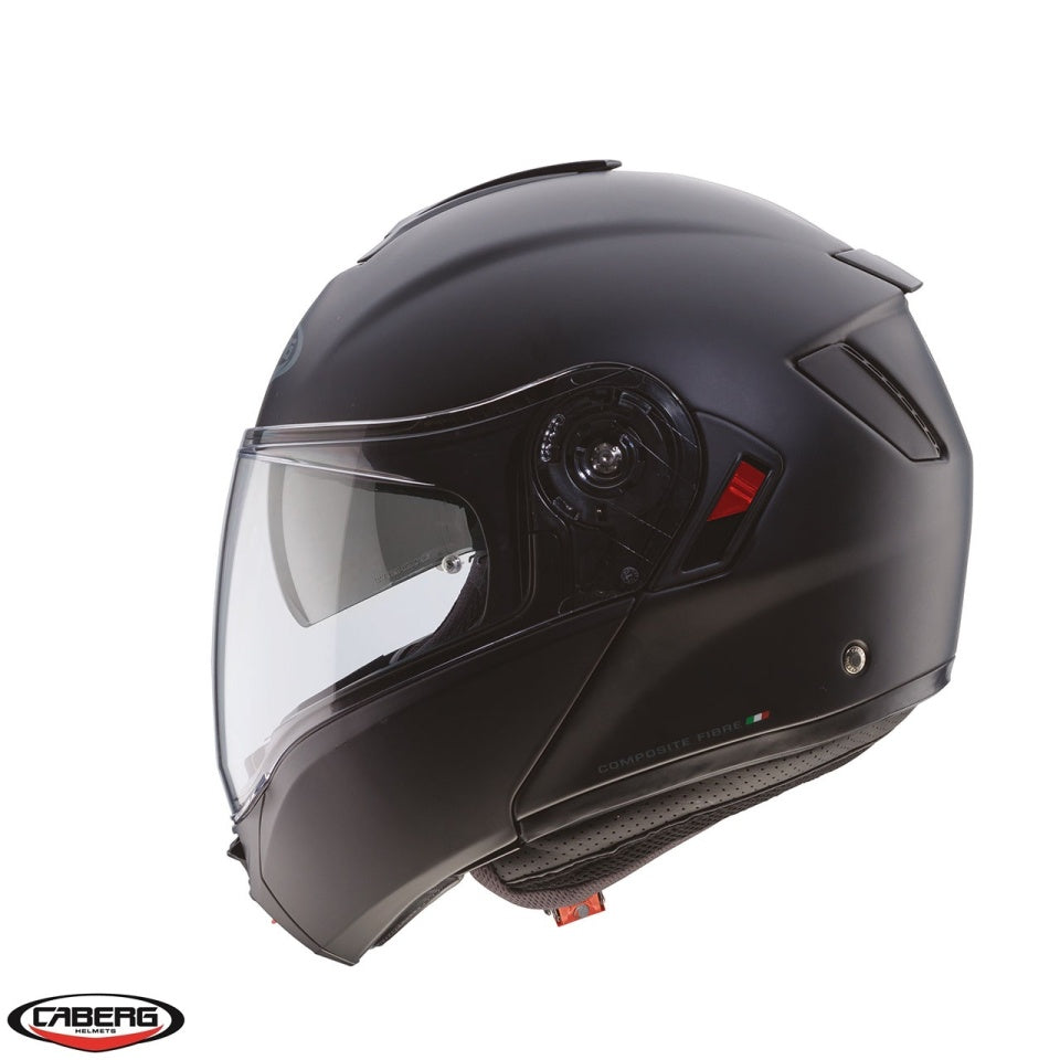 Casca modulabila (flip-up) Caberg model Levo X 17 negru mat Pinlock ready - lentila Pinlock inclusa (fibra de sticla)