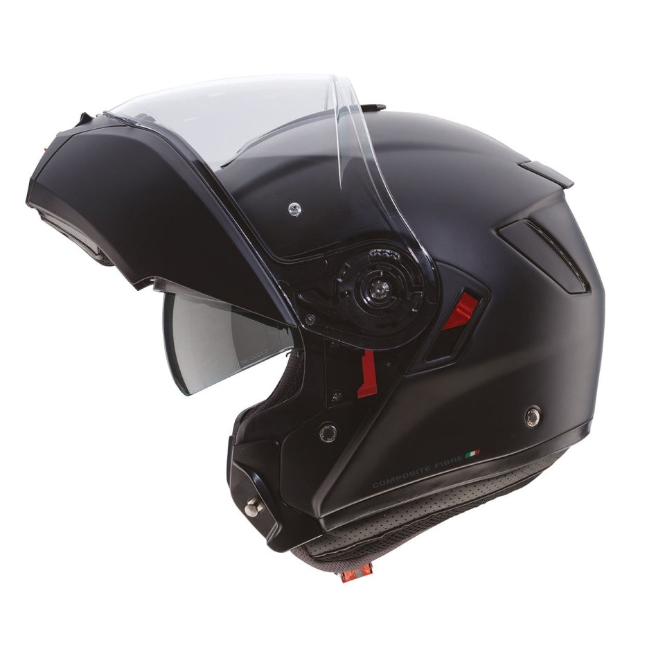 Casca modulabila (flip-up) Caberg model Levo X 17 negru mat Pinlock ready - lentila Pinlock inclusa (fibra de sticla)