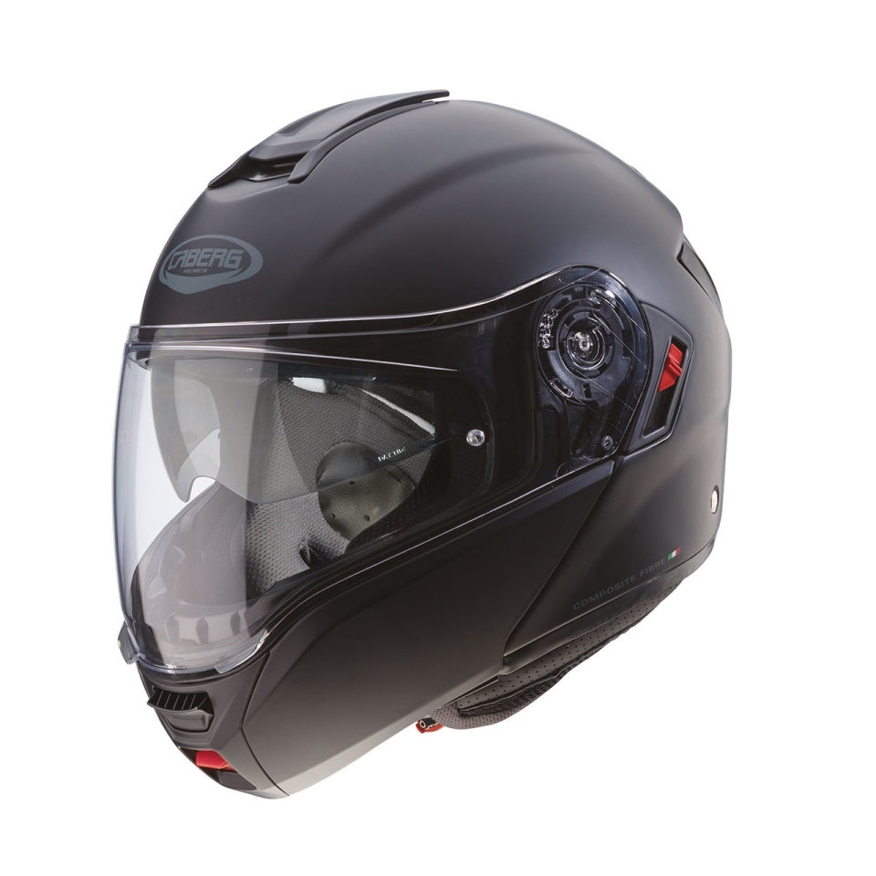 Casca modulabila (flip-up) Caberg model Levo X 17 negru mat Pinlock ready - lentila Pinlock inclusa (fibra de sticla)