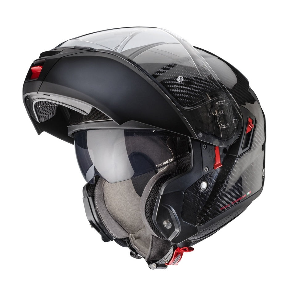 Casca modulabila (flip-up) Caberg model Levo X 94 carbon Pinlock ready - lentila Pinlock inclusa (100% carbon)