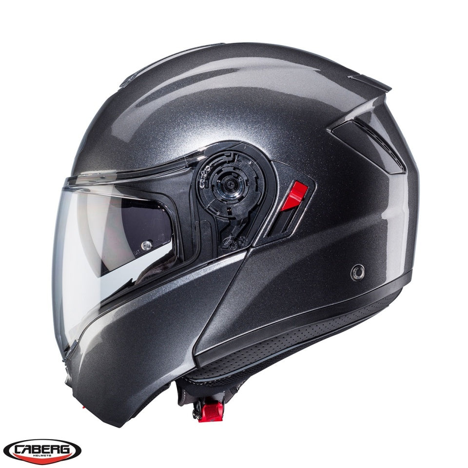 Casca modulabila (flip-up) Caberg model Levo X N1 gri metalic lucios Pinlock ready - lentila Pinlock inclusa (fibra de sticla)
