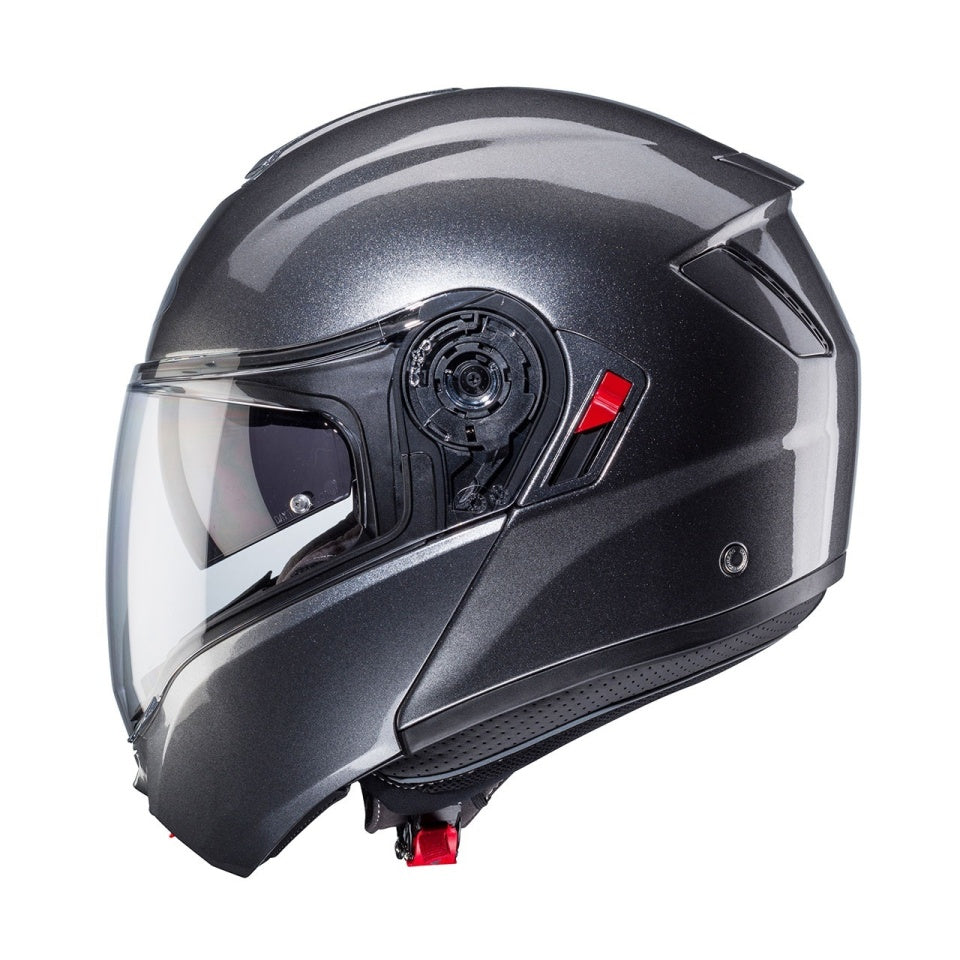 Casca modulabila (flip-up) Caberg model Levo X N1 gri metalic lucios Pinlock ready - lentila Pinlock inclusa (fibra de sticla)