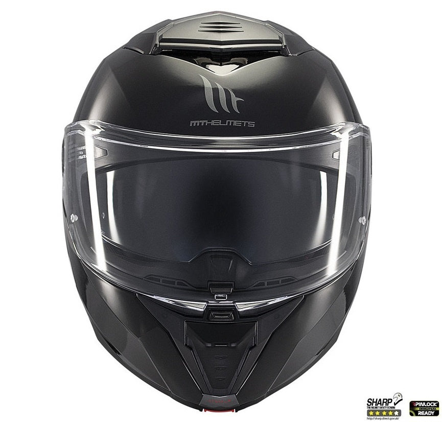 Casca modulabila MT Atom 2 SV A1 negru lucios (ochelari soare integrati) Pinlock Ready - tip viziera: MT-V-35