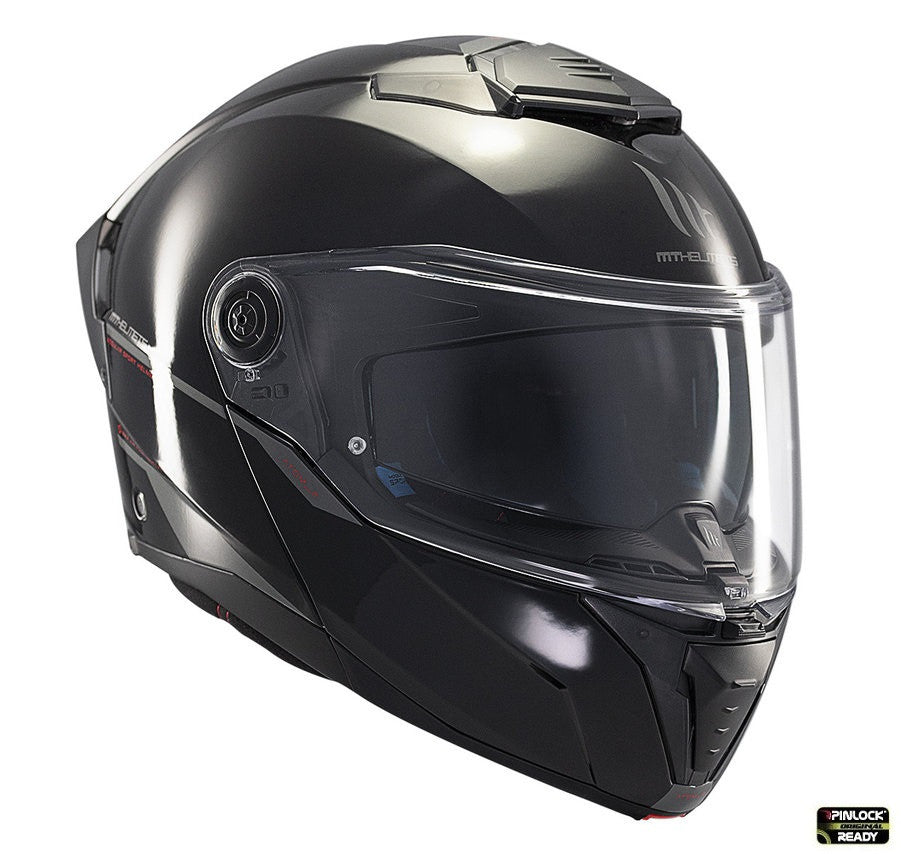 Casca modulabila MT Atom 2 SV A1 negru lucios (ochelari soare integrati) Pinlock Ready - tip viziera: MT-V-35