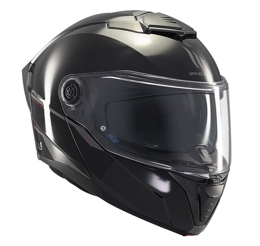 Casca modulabila MT Atom 2 SV A1 negru lucios (ochelari soare integrati) Pinlock Ready - tip viziera: MT-V-35